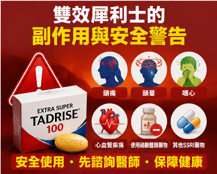 雙效犀利士的副作用與安全警告
