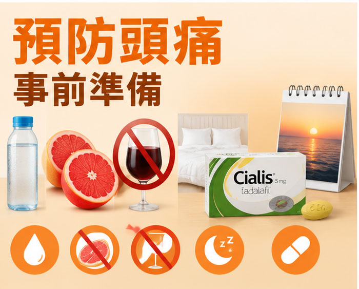 預防犀利士頭痛的事前準備